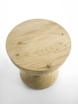 MAYA - Low stool in solid cedar wood by Riva 1920 - view 3